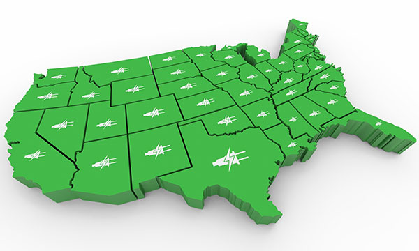 Deregulated Energy Markets | United States - Western States illustration