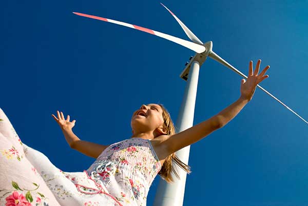 Deregulated Market Area | Child in front of Windmill