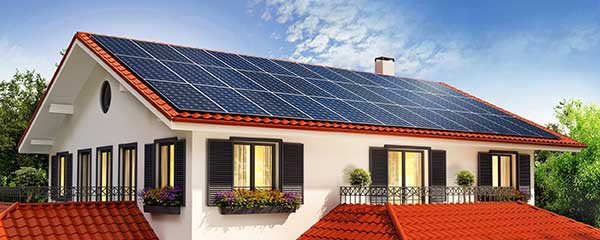 Solar Energy Powering Top of House