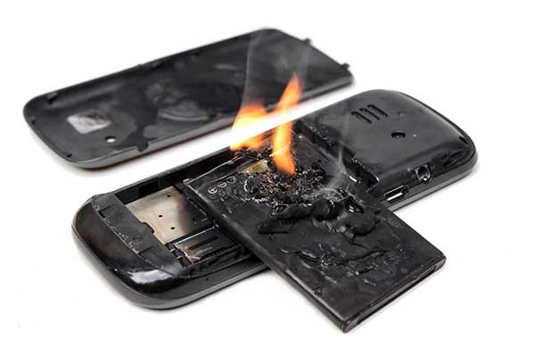 Battery Problems | Image of iPhone on Fire