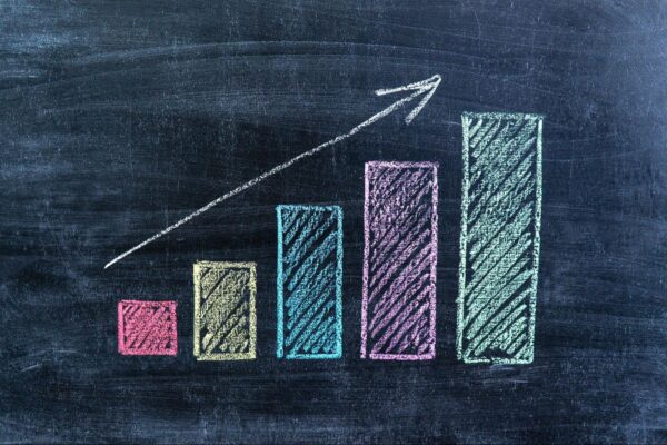 a chalk colored bar chart