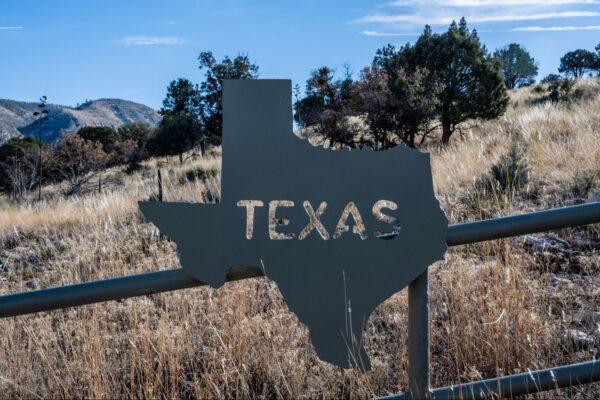 Texas gate image Image of Texas state outline in metal